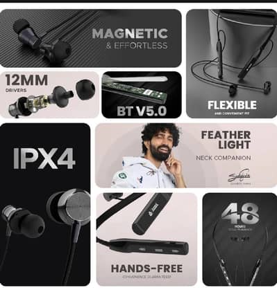 Neckband wireless Bluetooth 5.0