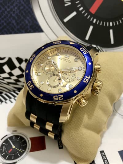 INVICTA-ORIGINAL-GOLD TONE-NEW WATCH-PRO DIVER-SEIKO CITIZEN CASIO