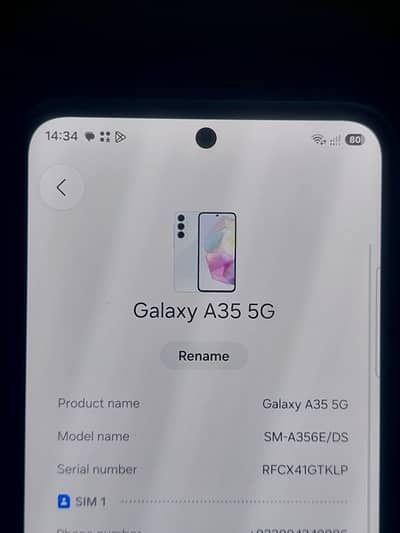 Samsung Mobile A35 5G - 8/256gb  PTA official aproved
