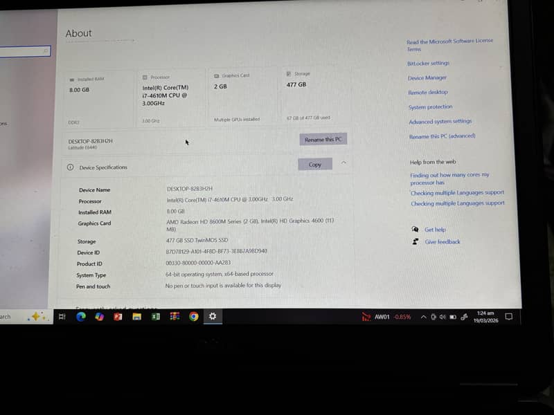 Dell i7 3