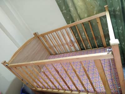 wooden baby cot