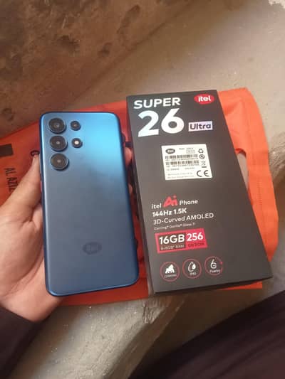 itel s26 ultra 8+8+ 256 gb 1 month use Hy full box
