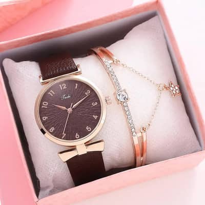ladies watch set with braclet