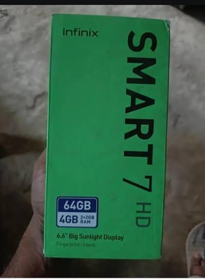 Infinix Smart 7 hd 4 64 full box 10 by 10