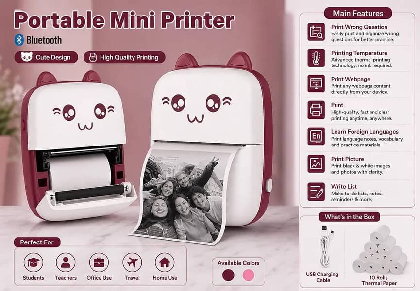 Mini Thermal Printer | Portable Pocket Printer  2