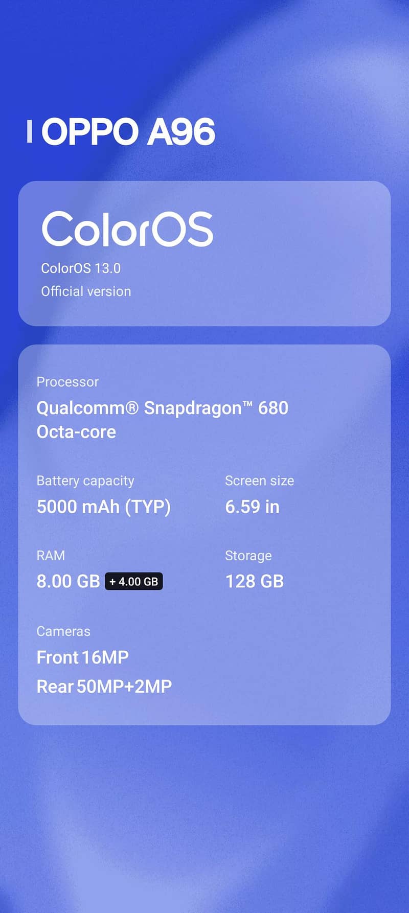 OPPO A96 8