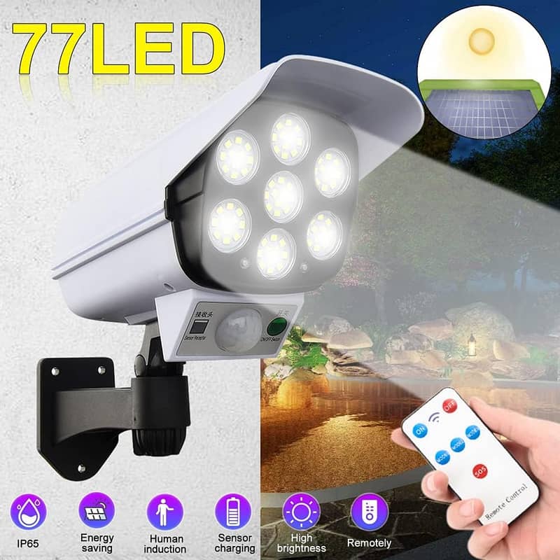 LED Solar Security PIR Motion Sensor Light, Roatable Angle Adjustable 0