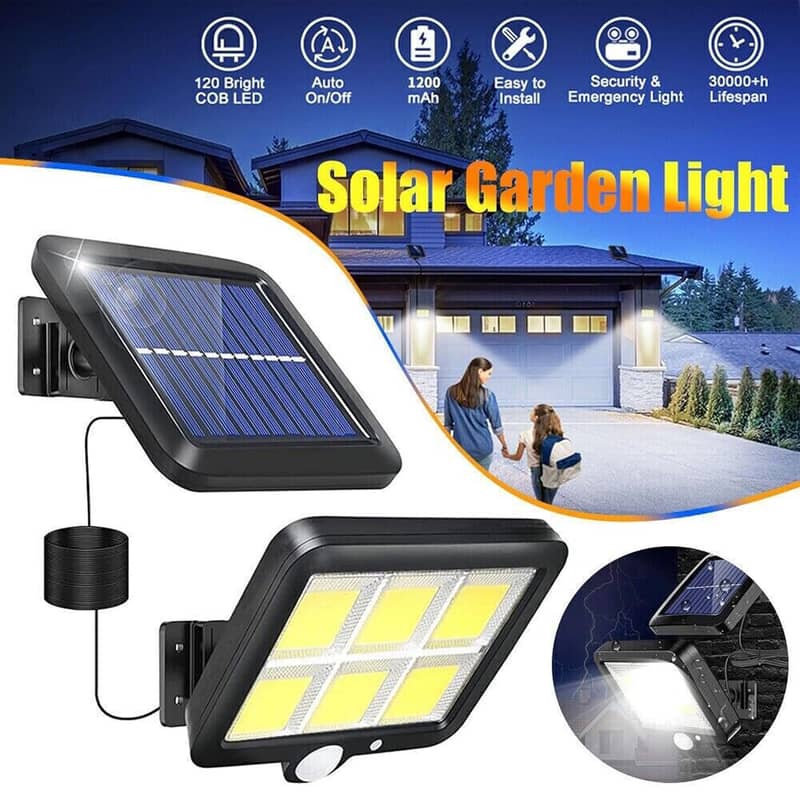 LED Solar Security PIR Motion Sensor Light, Roatable Angle Adjustable 3