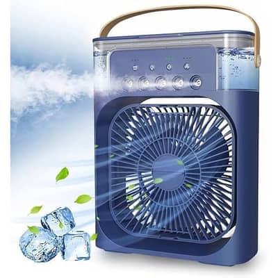  3 in 1 Portable Cooling Fan | Ice Air Cooler | USB Type-C Recharge