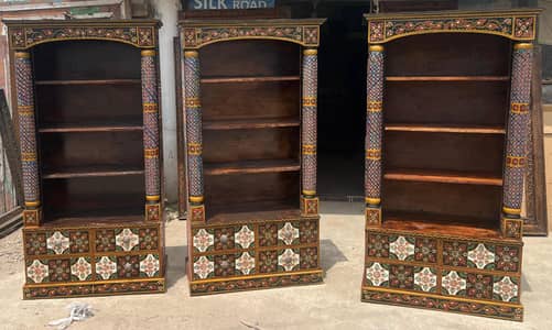 painted bookshelves