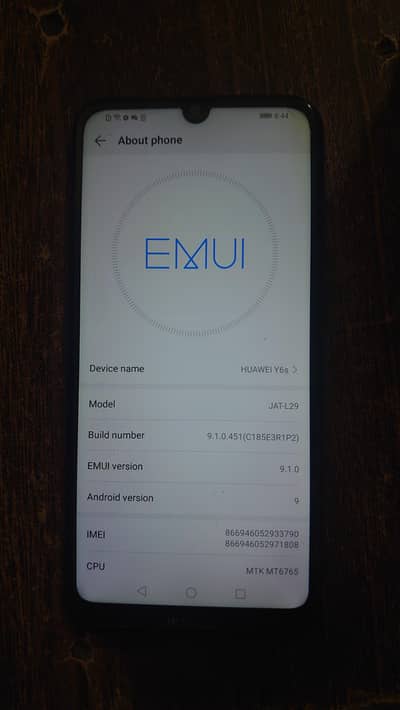 Huawei Y6s – Blue Color – Official PTA Approved