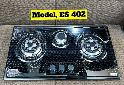 3 burner lpg stove in stainless steel body
