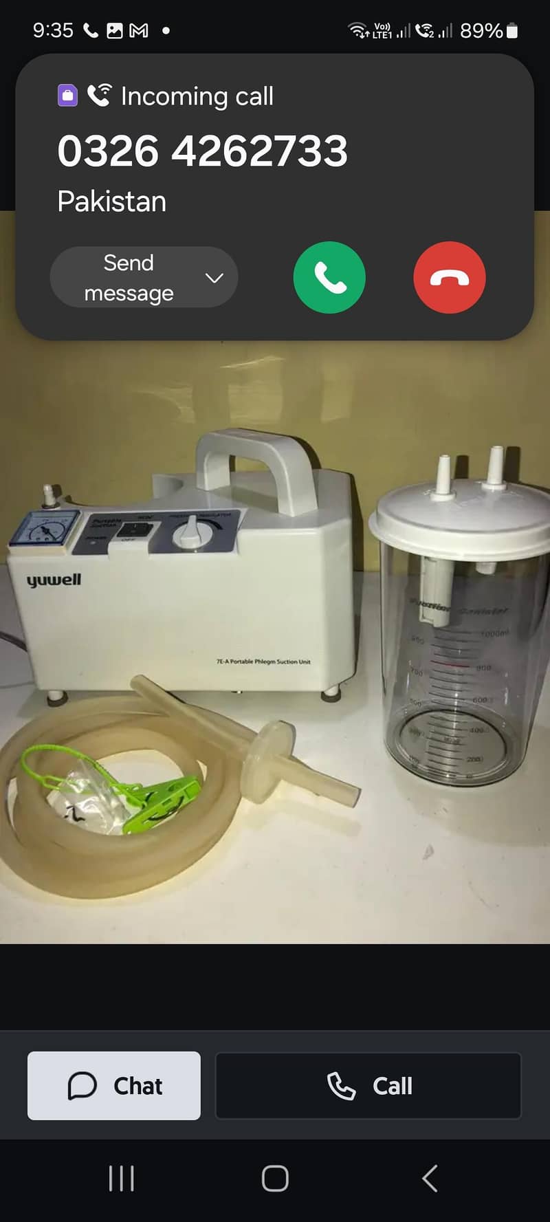 Suctioning machine 3
