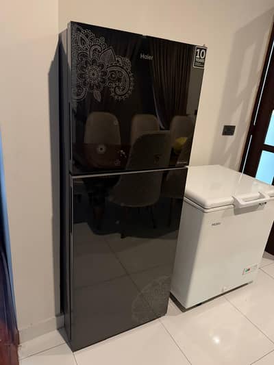 Haier Glass Door Refrigerator –Almost New