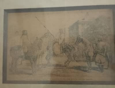 Old antique lithographic image