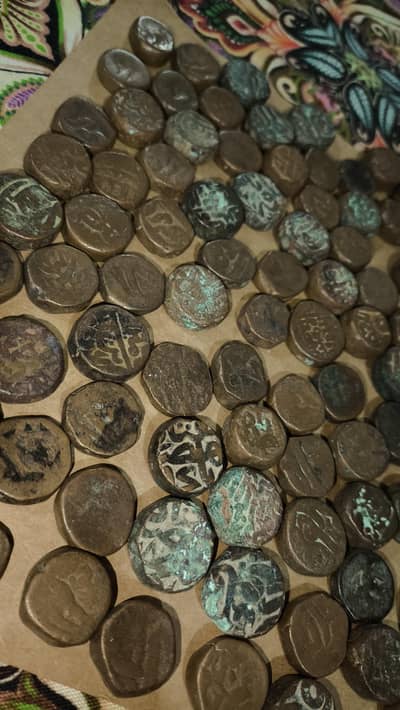 Old copper coins of different empires