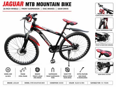 Jaguar MTB Mountain Bike 26" | Disk Brakes | Front Suspension