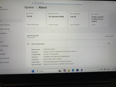 Dell Latitude 7400 i5-8th Dubai import