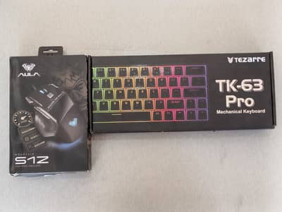 Tezarre TK-63 Pro Mechanical Keyboard +  S12 Gaming Mouse (Like New)