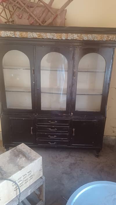 wooden showcase