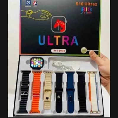 S10 Ultra 2 Smart Watch Titanium Black Orange Blue