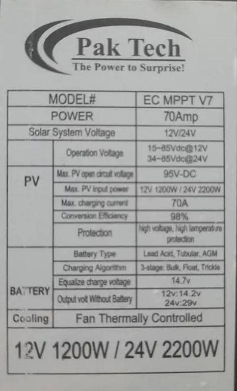 paktech MPPT controller 1