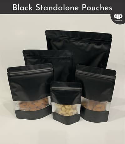 Black Standup Pouch 16x24 cm ( 100 Packets )