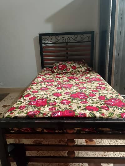 Iron Bed and Wardrobe Set