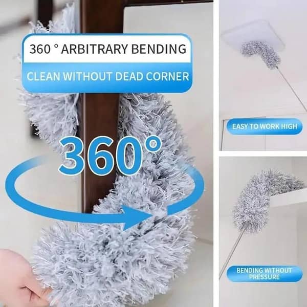 Super Long 280cm Microfiber Duster with Extendable Pole | Bendable & Washable Feather Duster for High Ceiling Fans, Cobwebs & Car Cleaning