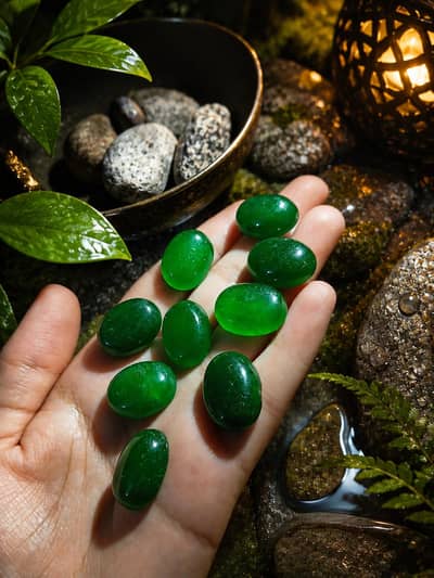 Original Green Aqeeq Natural genstone for Rings & Jewelry