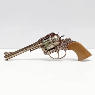 Vintage “Super Cowboy” Western Revolver 12-Shot Die-Cast Toy Cap Gun