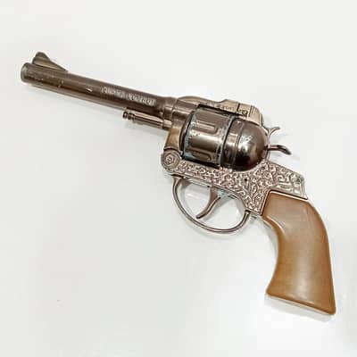 Vintage “Super Cowboy” Western Revolver 12-Shot Die-Cast Toy Cap Gun