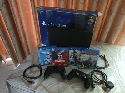 PS4 PRO 1TB WITH GAMES AND AND CONTROLLERS(USED)