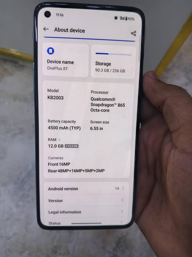 One Plus 8T 7