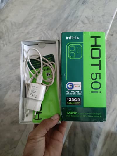Infinix hot 50i 6+6.128 GB  lush cundion 10/10 no open repair all okay