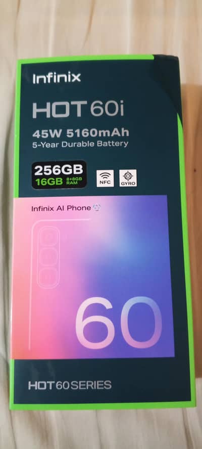 Infinix Hot 60i 256GB / 16GB RAM PTA Approved – 1 Month Used