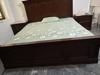 wooden bed in excellent quality