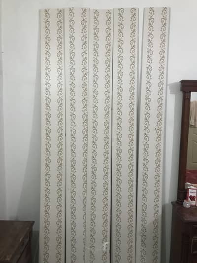 15x PVC wall panels in floral design (cream/off white colour)