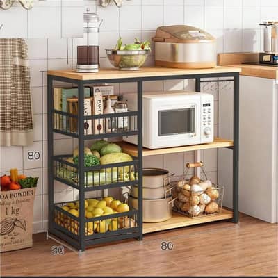 wooden Oven stand rack for kitchen accessories rack