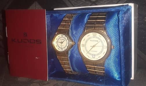 Brand New KUDOS Couple Watch Set for Sale Imported From Dubai