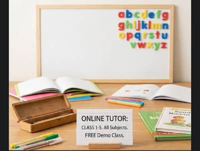 Home & Online Tutor Available for Class 1 to 5 - All Subjects