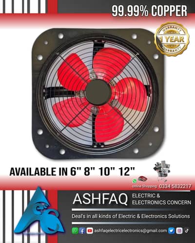 EXHAUST FANS, AMBER Capacitor,  Millat Pump 25W
