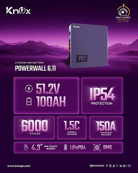 KNOX/ ITEL/ CROWN LITHIUM BATTERIES 12 24 48 V 3