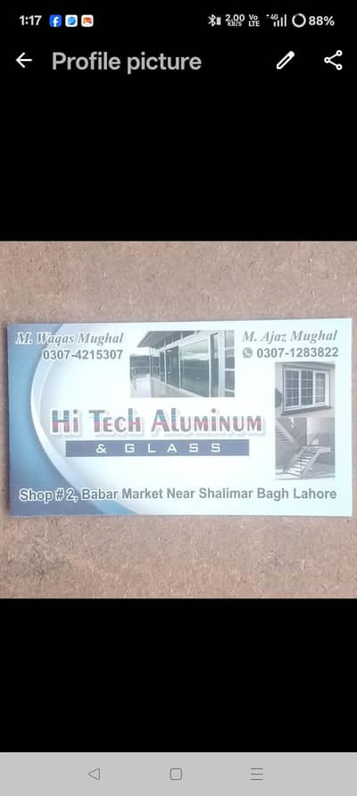 aluminum window and glass