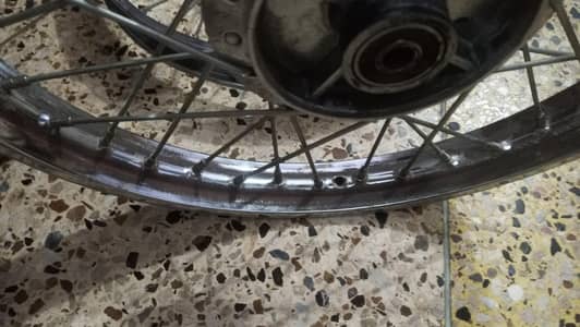 complete wheel both front and back wheel new condition with bearing.