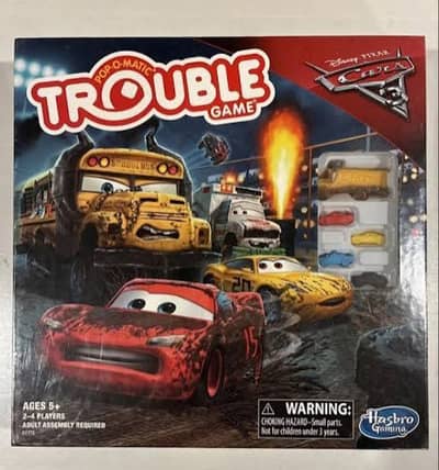 Hasbro 3 cars trouble game like ludo game