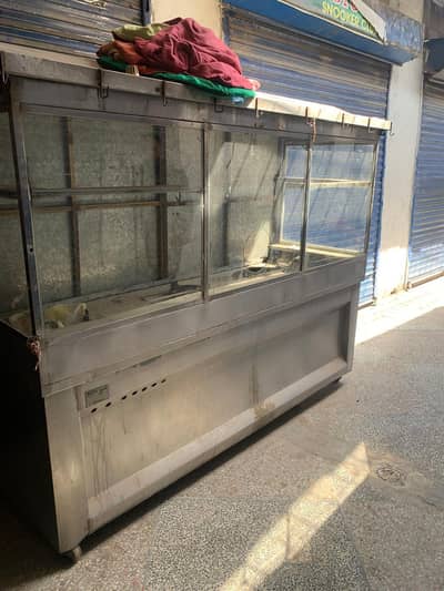 Stainless steel food display counter -glass cabinet - RAWALPINDI