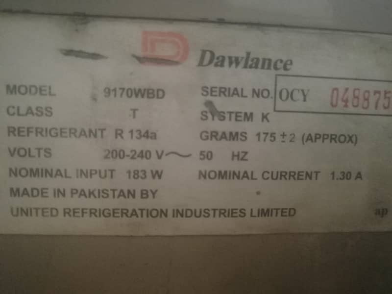 Dawlance Fridge 11