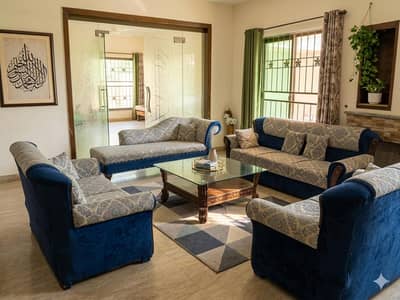 Sofa set (6 seater + Deewan) and Table for sale
