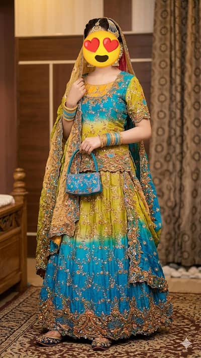Bridal Lehenga/Fancy Lehenga Dress/Mehndi Dress/Barat Dress/Party wear